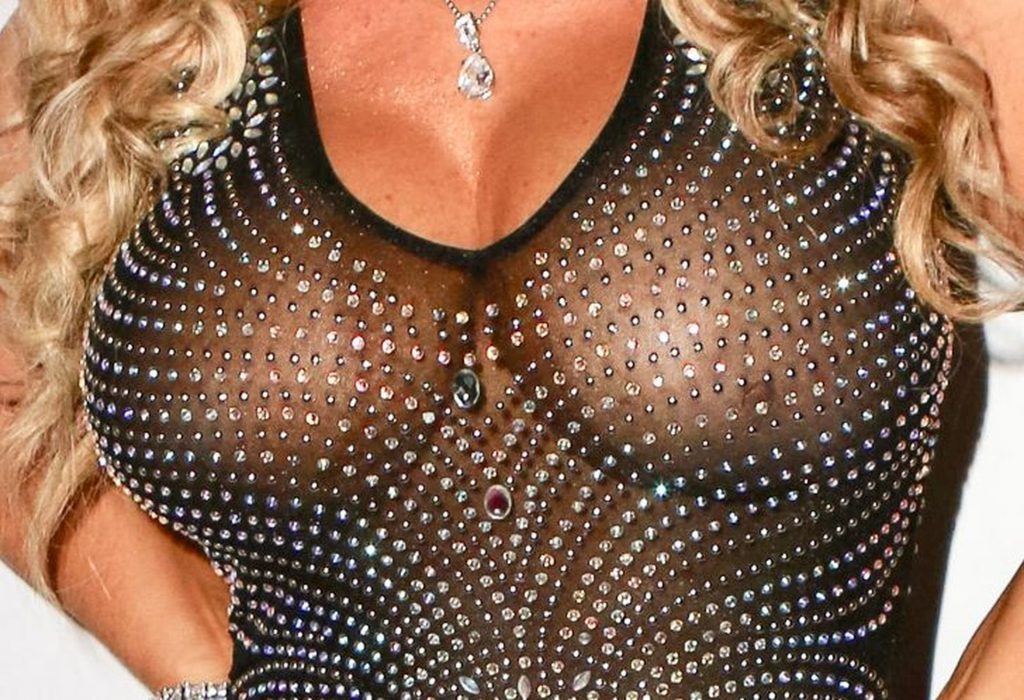 Thick Blonde Coco Austin Shows Tits in a Transparent Dress gallery, pic 46
