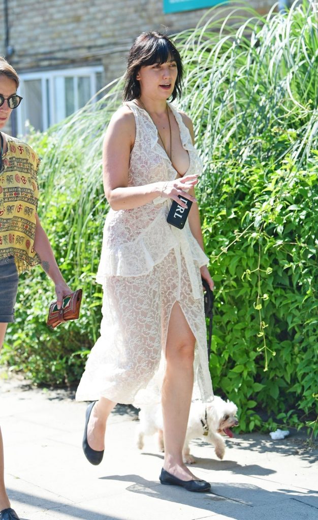 Daisy Lowe Was Seen Braless In A Revealing White Dress The Fappening