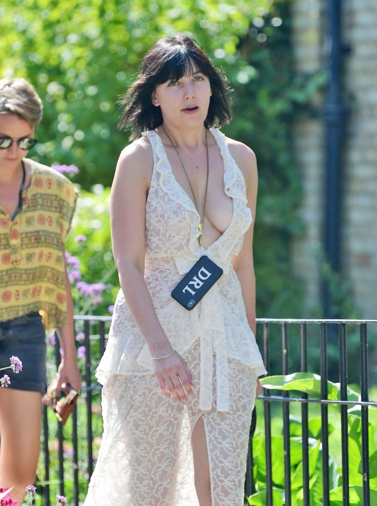 Daisy Lowe Was Seen Braless in a Revealing White Dress gallery, pic 76