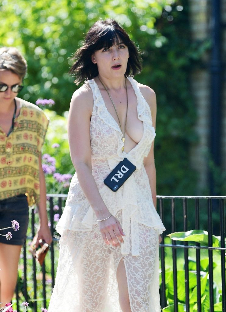 Daisy Lowe Was Seen Braless in a Revealing White Dress gallery, pic 82