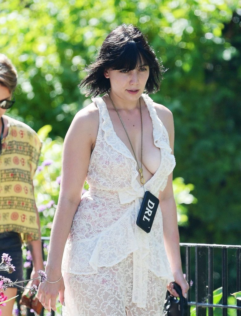 Daisy Lowe Was Seen Braless in a Revealing White Dress gallery, pic 92