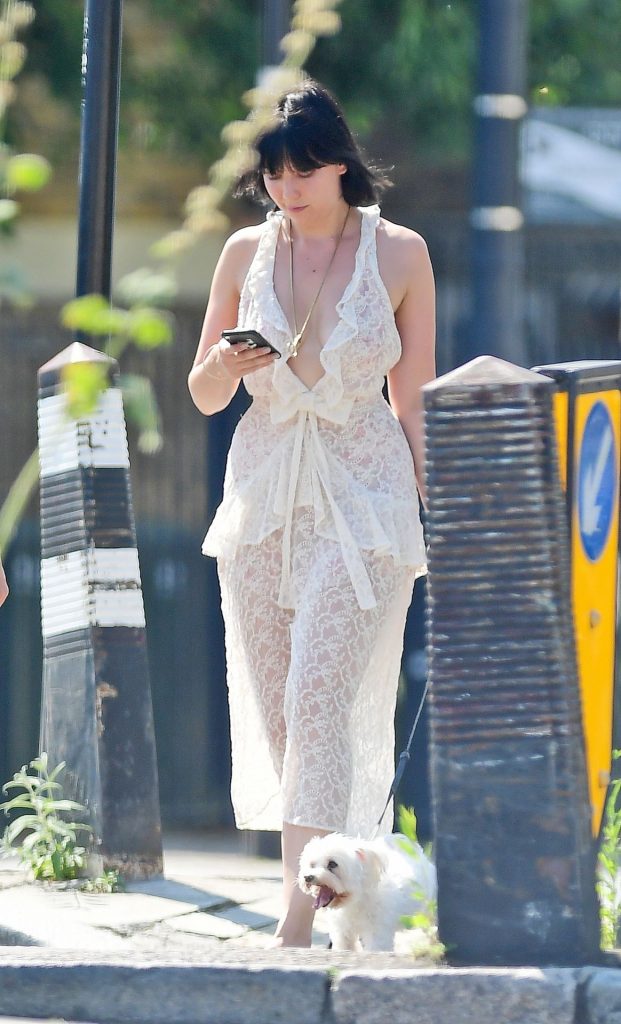 Daisy Lowe Was Seen Braless in a Revealing White Dress gallery, pic 96