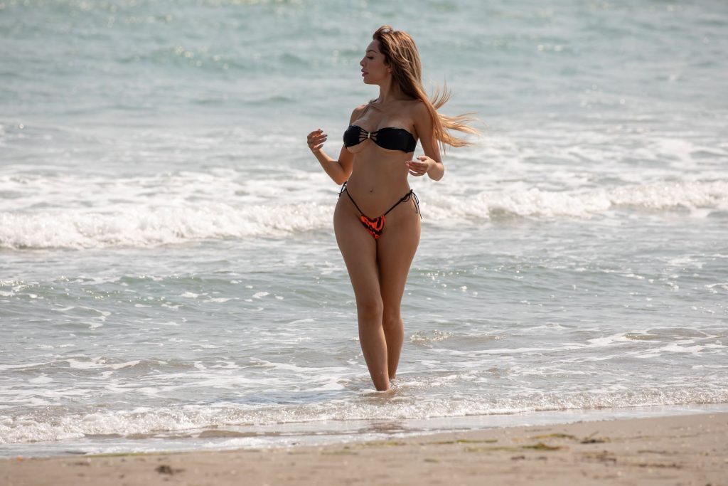 Busty Brunette Celebrity Farrah Abraham Showing Off on a Beach gallery, pic 40