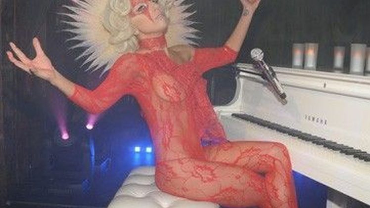 Popular Singer Lady Gaga Shows Her Nipple in a See-Through Outfit