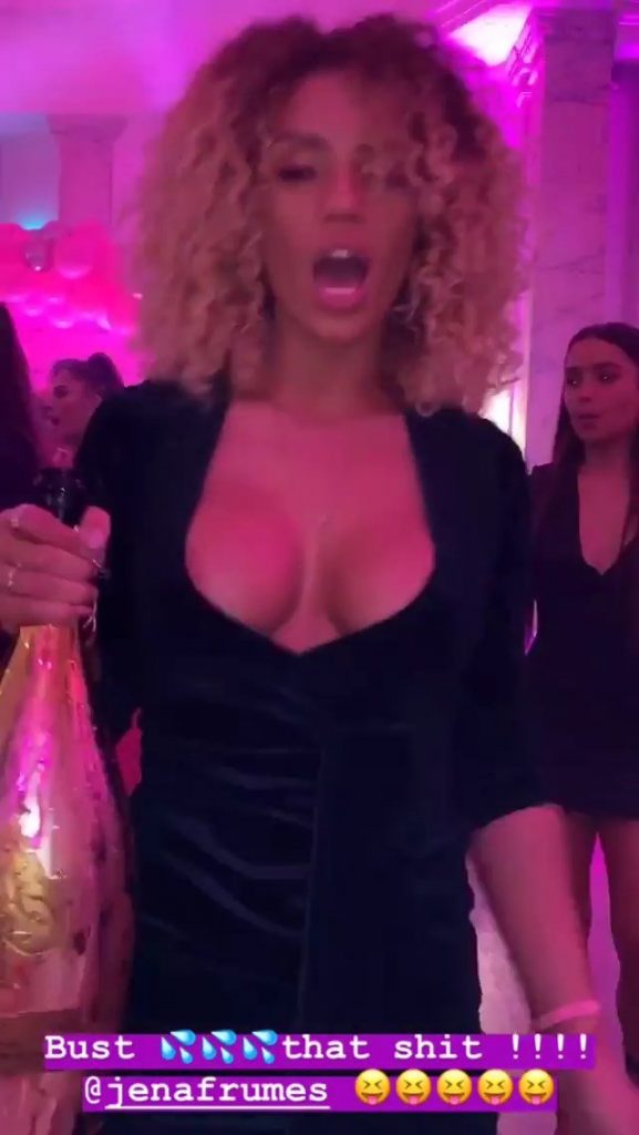Frizzy-Haired Blonde Jena Frumes Accidentally Shows Her Nipple gallery, pic 8