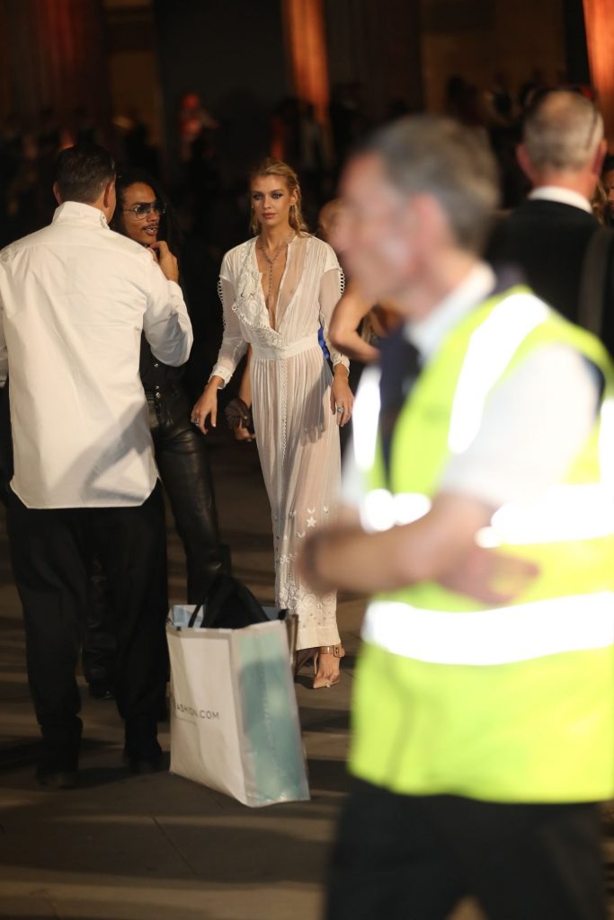 Bodacious Blonde Stella Maxwell Showing Her Tits in a See-Through Dress gallery, pic 150