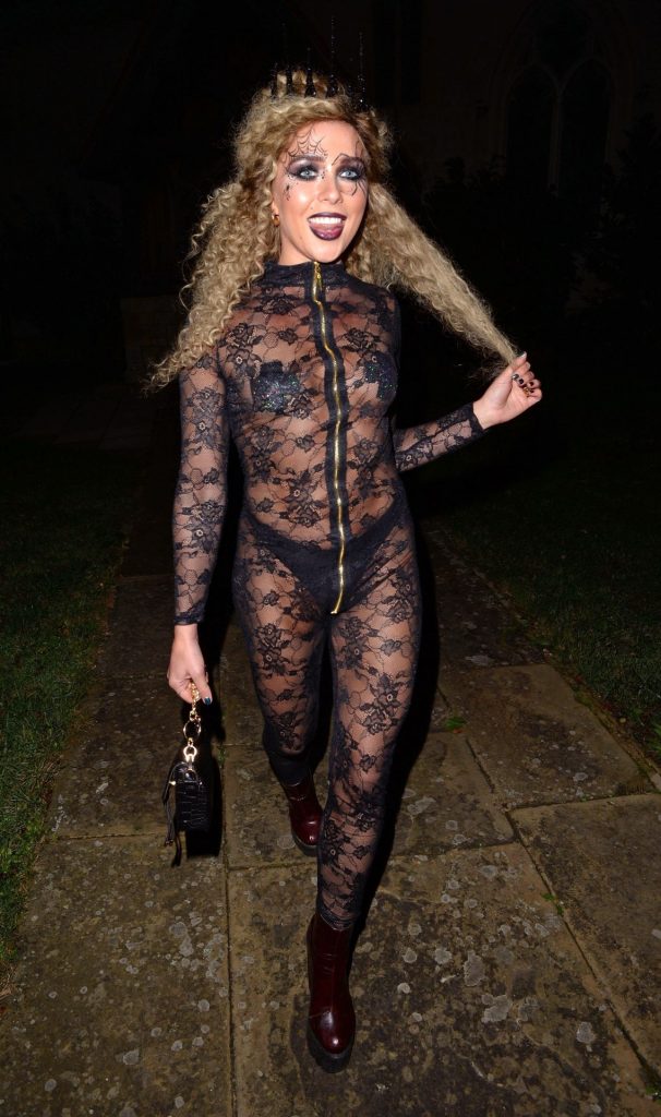 Shameless Blonde Gabby Allen Showing Off in a See-Through Outfit gallery, pic 10