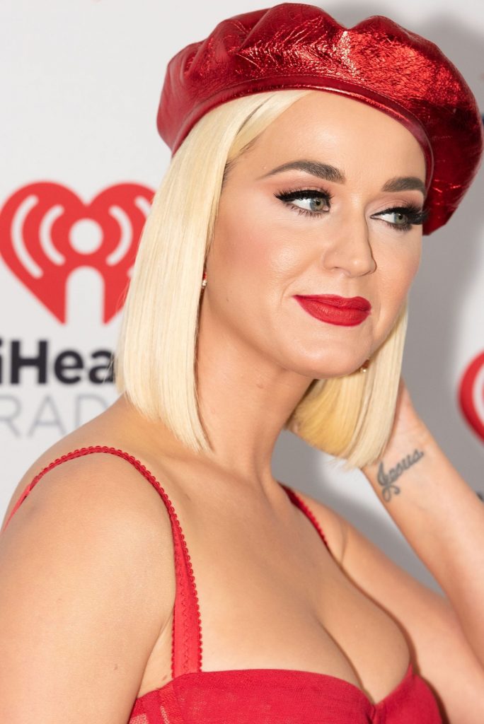 Busty Singer Katy Perry Showcasing Her Cleavage in a Red Dress gallery, pic 228