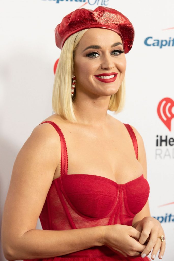 Busty Singer Katy Perry Showcasing Her Cleavage in a Red Dress gallery, pic 232