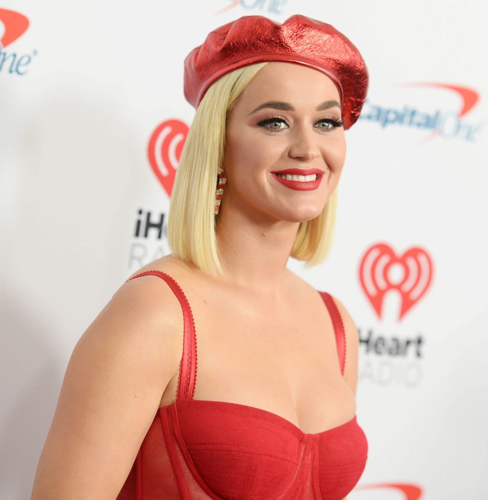 Busty Singer Katy Perry Showcasing Her Cleavage in a Red Dress gallery, pic 62