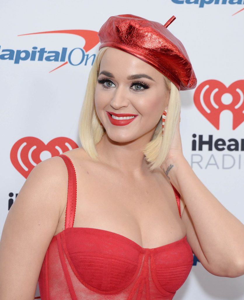 Busty Singer Katy Perry Showcasing Her Cleavage in a Red Dress gallery, pic 84