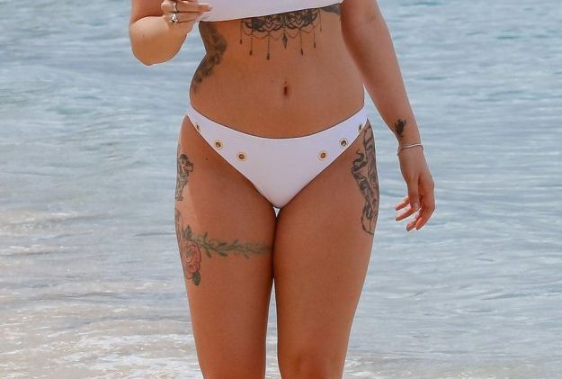 Bikini-Clad Olivia Buckland Showing Off Her Ass on a Beach