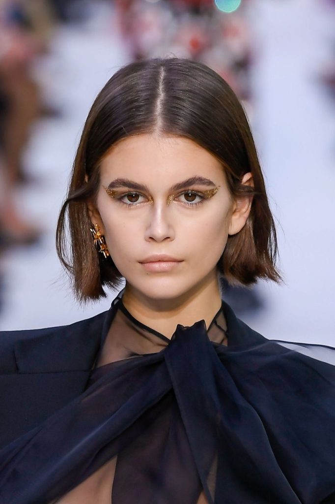 Trendy Brunette Kaia Gerber Shamelessly Showing Her Nipple video screenshot 50