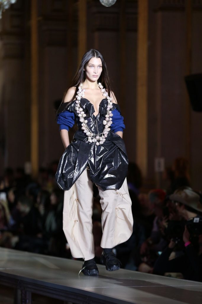 Slim Vixen Bella Hadid Walks the Runway in a Cleavage-Baring Dress gallery, pic 20