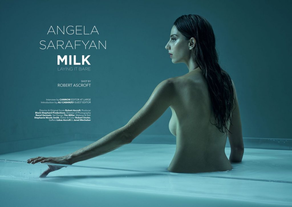 Angela Sarafyan Showing Her Nude Body While Bathing in Milk gallery, pic 24