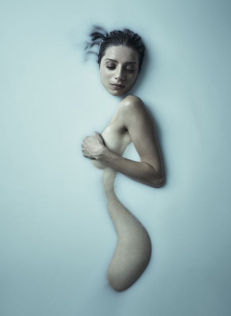 Angela Sarafyan Showing Her Nude Body While Bathing in Milk gallery, pic 4