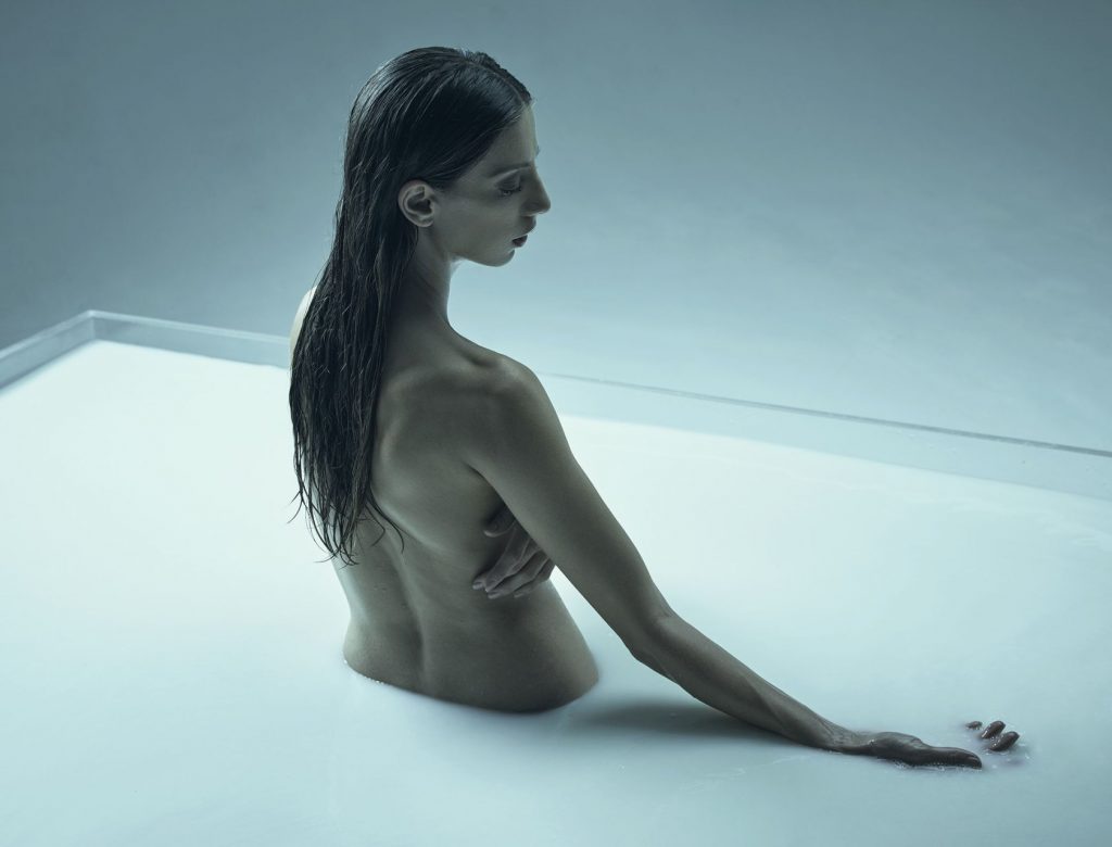 Angela Sarafyan Showing Her Nude Body While Bathing in Milk gallery, pic 18