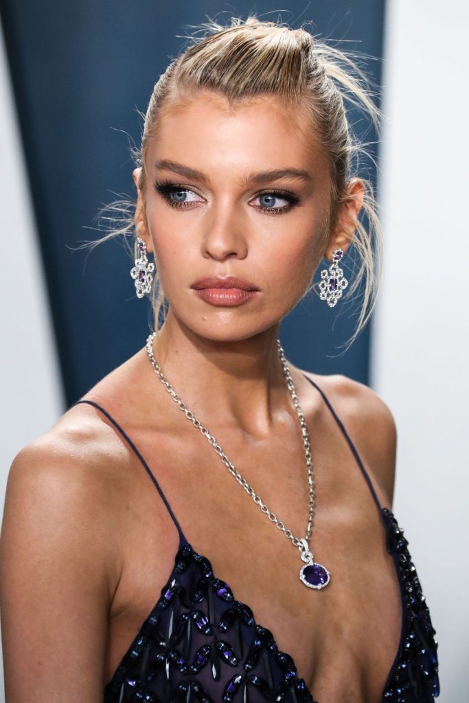 Smoldering Blonde Stella Maxwell Showing Her Small Tits in a Sexy Dress gallery, pic 46
