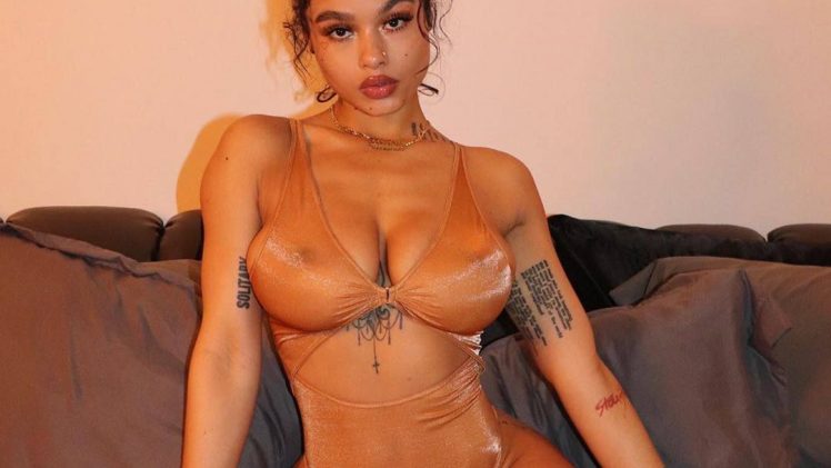 Thick Brunette India Westbrooks Shows Her Bod in a Transparent Outfit