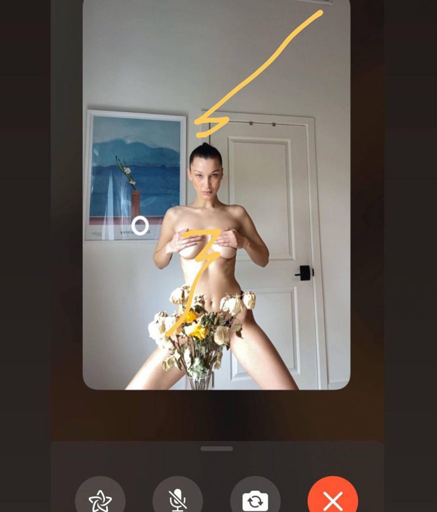 Naked Bella Hadid Is Not Going to Let You See Her Bare Boobies gallery, pic 6