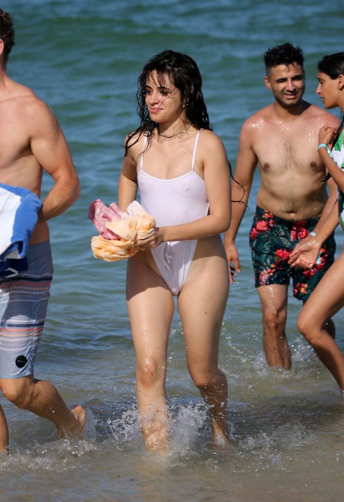 Thick Latina Camila Cabello Shows Her BIG BUTT on the Beach gallery, pic 14