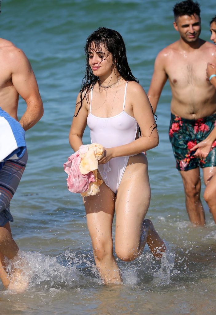 Thick Latina Camila Cabello Shows Her BIG BUTT on the Beach gallery, pic 16