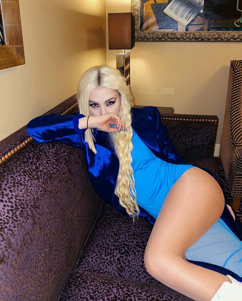 Edgy Blonde Ava Max Shows Her Tight Body For The Camera