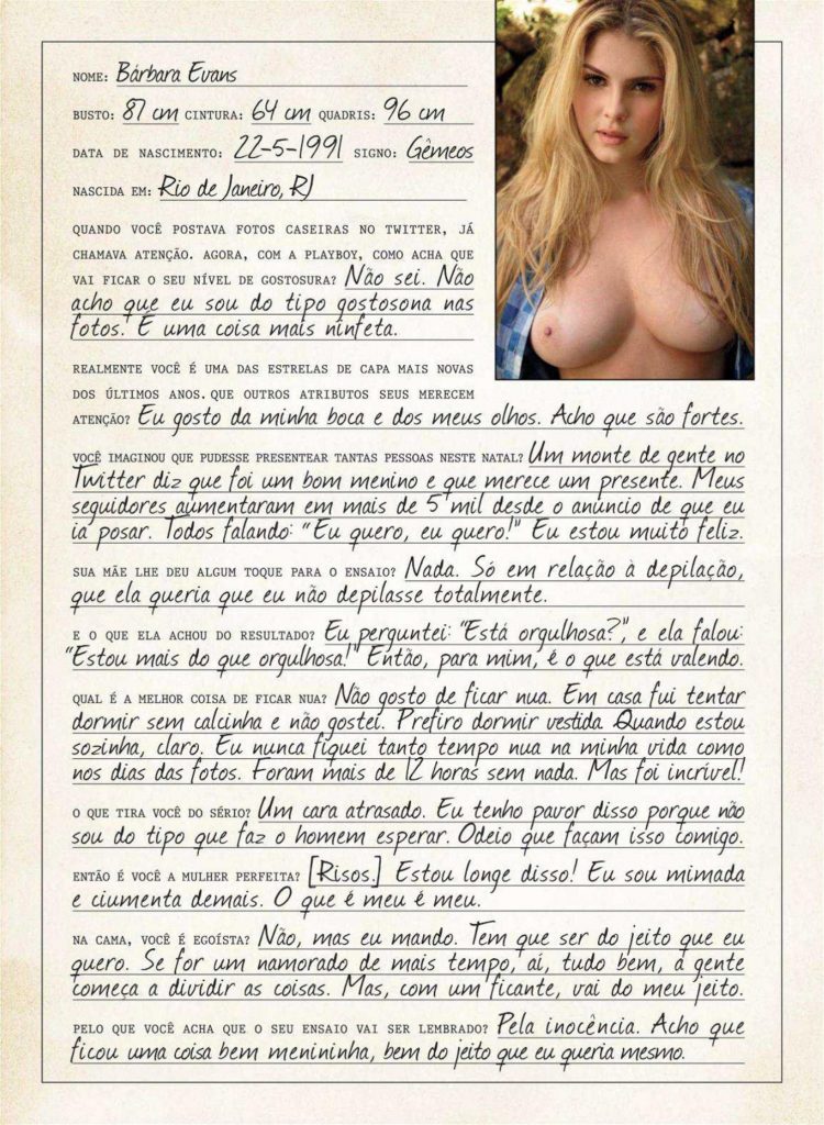 Brazilian Bombshell Bárbara Evans Posing Naked for Playboy gallery, pic 19