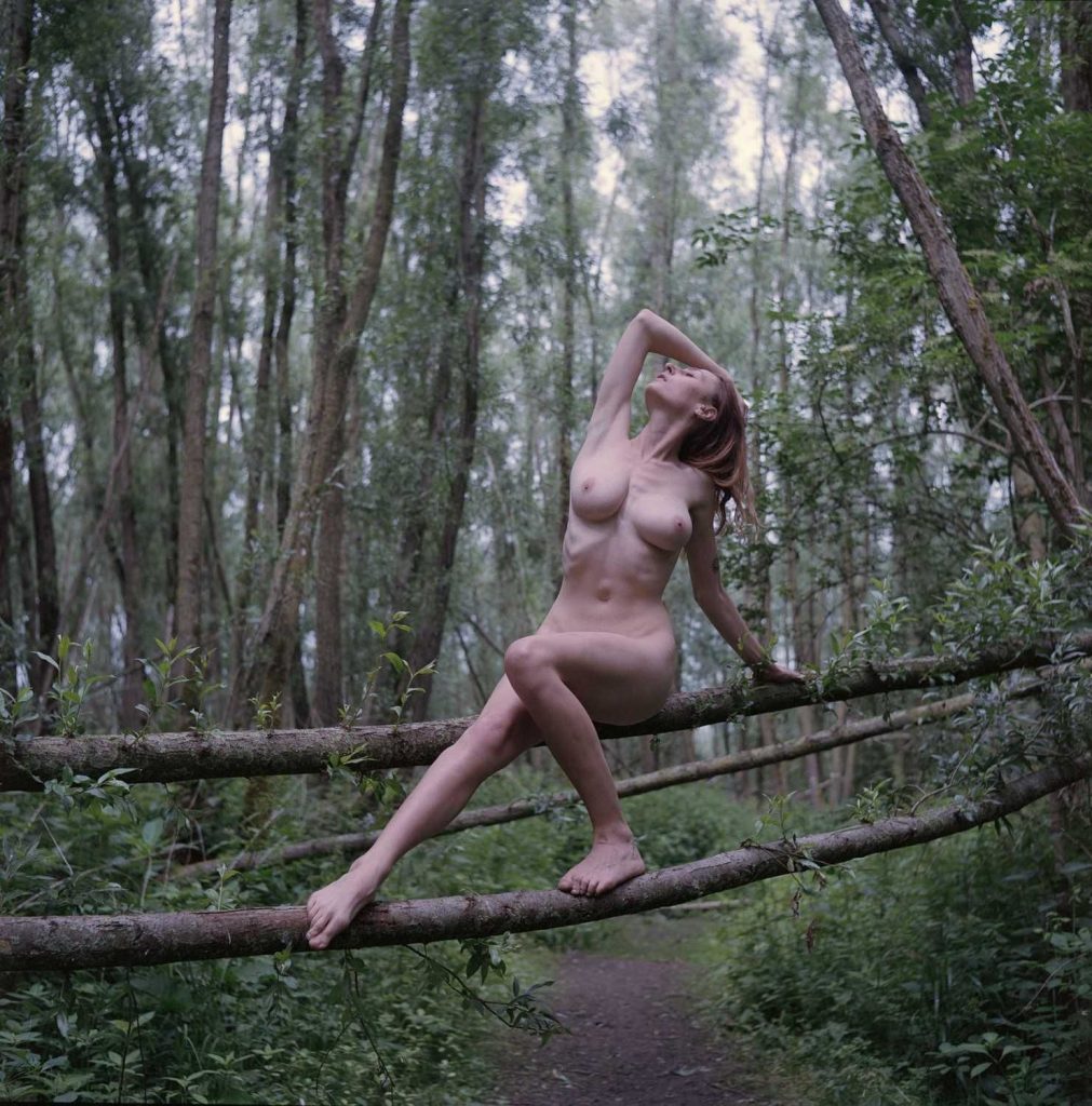 Miserable Hottie Emma Helena Posing Totally Naked in the Woods gallery, pic 12