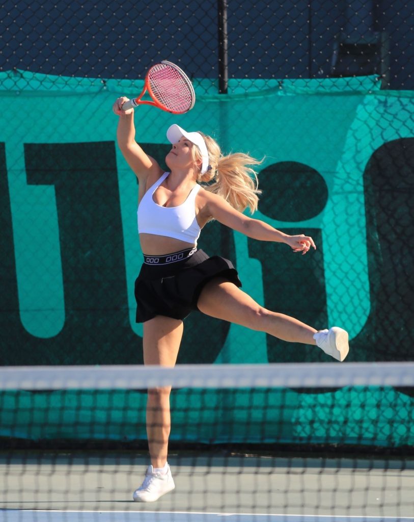 Blondie Kaitlyn Hoppe Photographed Playing Tennis, Showing Titties gallery, pic 6