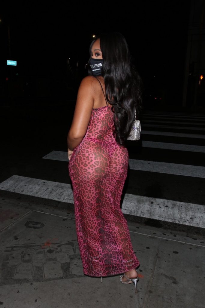 Jordyn Woods Showcasing Her Meaty Ass in a Transparent Outfit gallery, pic 24