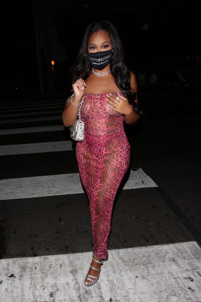 Jordyn Woods Showcasing Her Meaty Ass in a Transparent Outfit gallery, pic 34