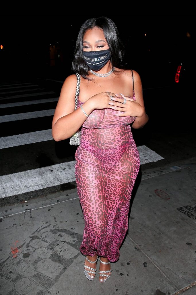 Jordyn Woods Showcasing Her Meaty Ass in a Transparent Outfit gallery, pic 18