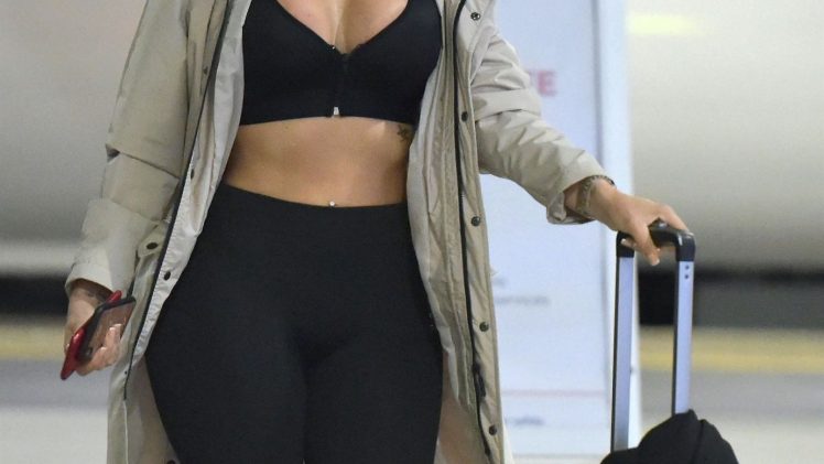 Chloe Ferry Showing Off Her Freshly Reduced Boobies Back Home