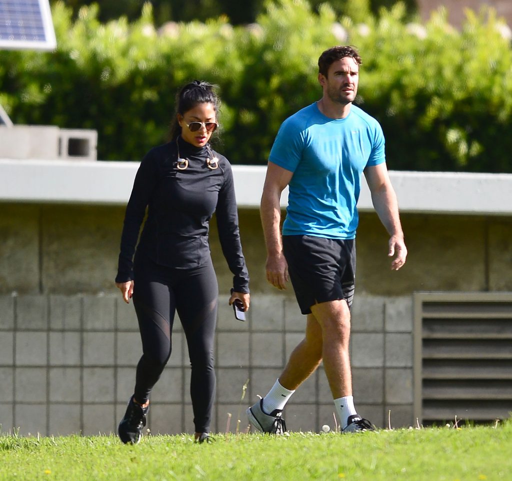 Gorgeous Nicole Scherzinger Running Around and Squatting in a Park gallery, pic 44