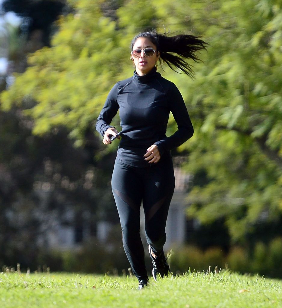 Gorgeous Nicole Scherzinger Running Around and Squatting in a Park gallery, pic 58