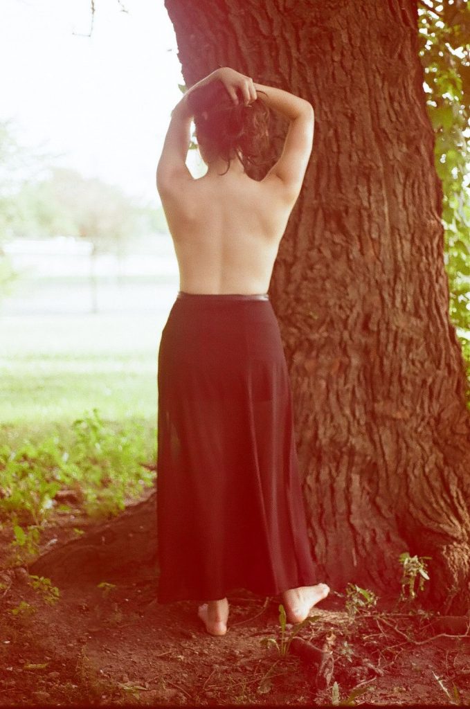 Brazen Brunette Becca Brown Goes Topless to Pose by a Tree gallery, pic 8