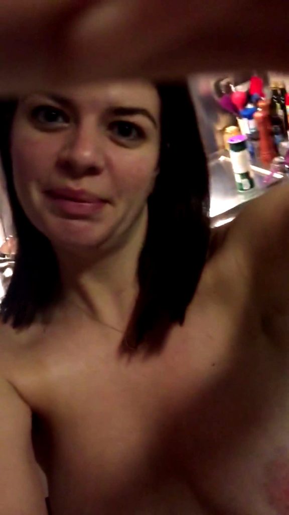 Good-Looking Brunette Casey Wilson Showing Her Nude Boobs for the Camera video screenshot 12