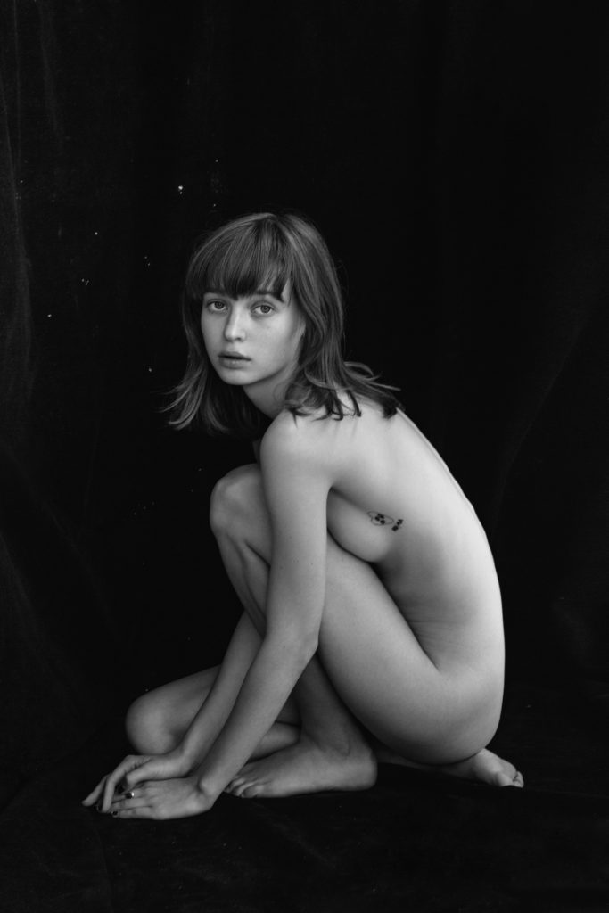 Nude Cutie Anna Lisa Tcvetkova Showing Off Her Body in Black and White gallery, pic 14