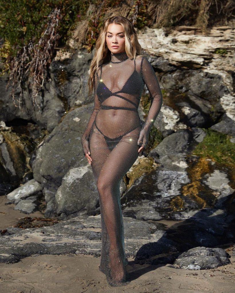 Gorgeous Singer Rita Ora Showing Her Large Butt on the Beach gallery, pic 12