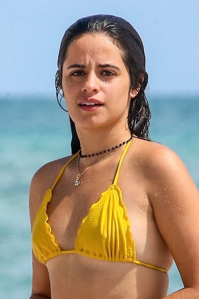 Gorgeous Camila Cabello Showing Her Thick Body in a Skimpy Yellow Bikini gallery, pic 36
