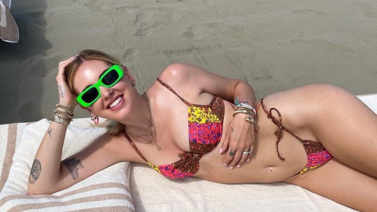 Lean Blonde Stunner Chiara Ferragni Shows Her Enviable Physique on a Beach