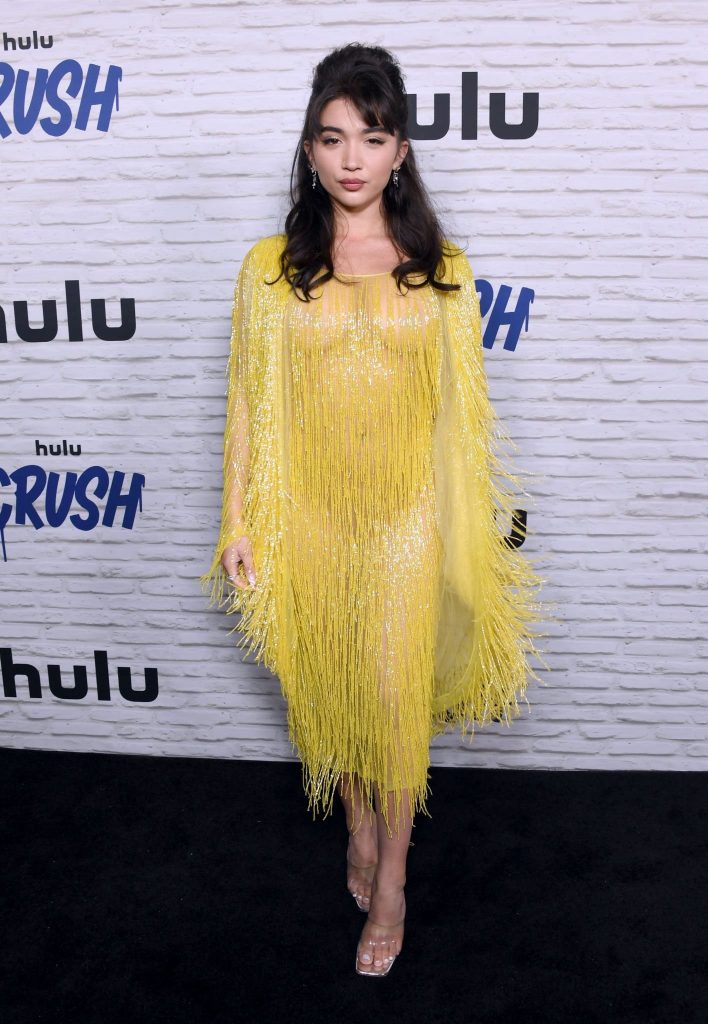 Teasing Seductress Rowan Blanchard Showing Off in a See-Through Yellow Outfit gallery, pic 16
