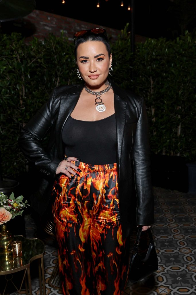 Short-Haired Demi Lovato Displaying Her Ample Cleavage at a Random Event gallery, pic 20